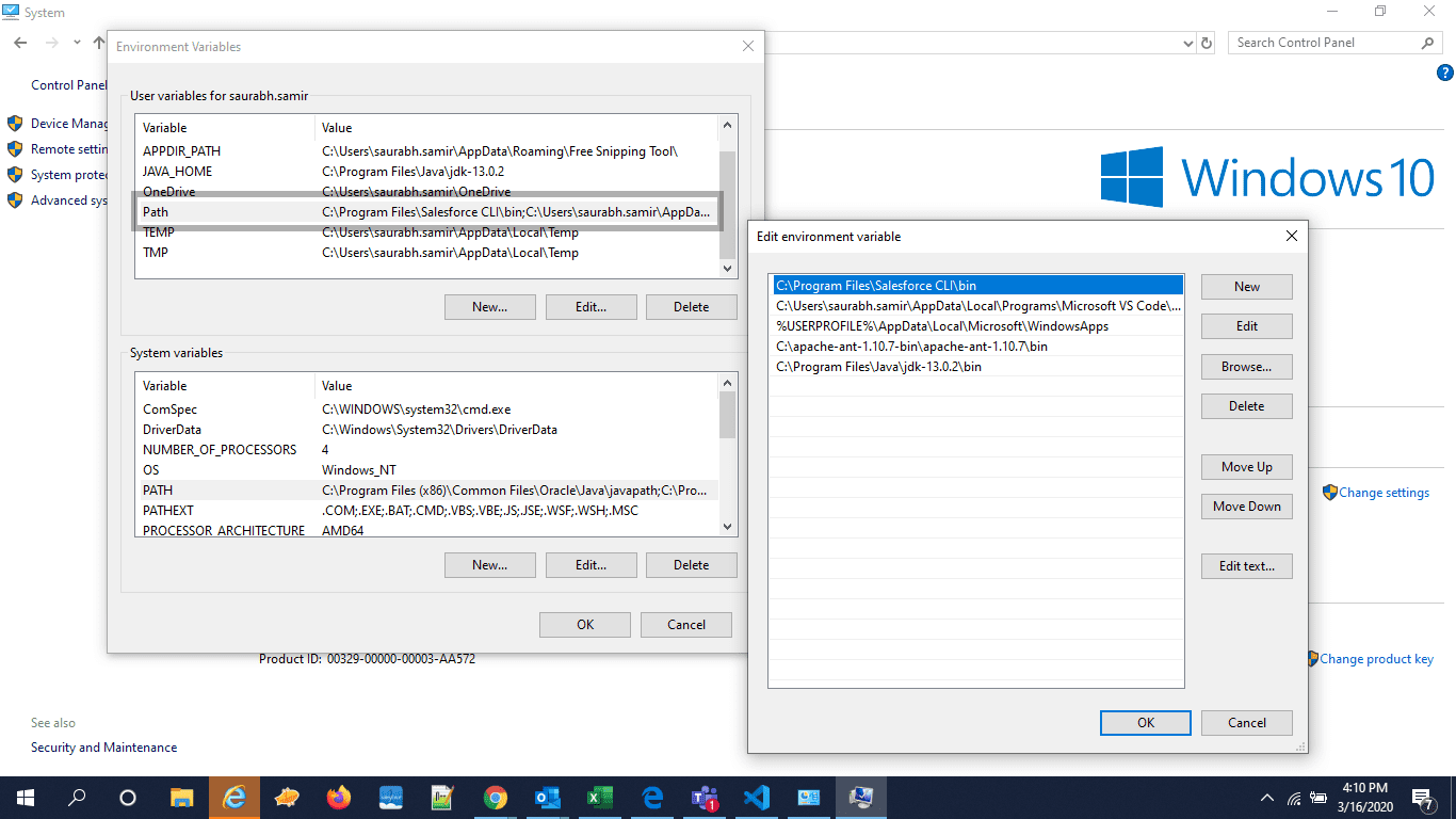 Environment-SetUp-Windows10
