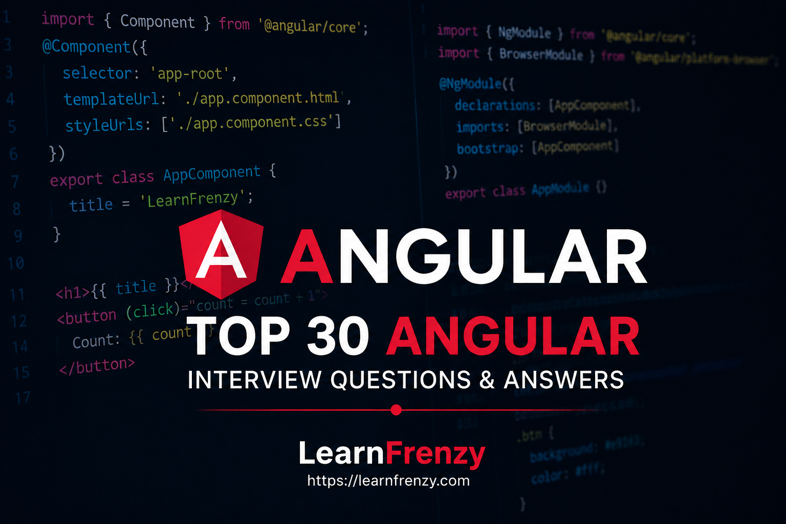 Top 30 Angular Interview Questions & Answers for Freshers and Experienced